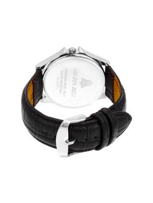 Golden Bell Original Multicolour Dial Black Leather Strap Analog Wrist Watch for Men - GB-429 - 14544063 - Standard Image - 3