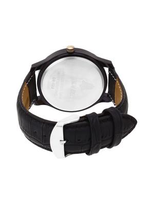 Golden Bell Original Black Dial Black Leather Strap Analog Wrist Watch for Men - GB-607 - 14544086 - Standard Image - 3