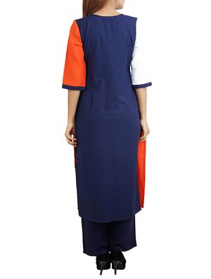 orange cotton straight kurta - 14544253 - Standard Image - 3