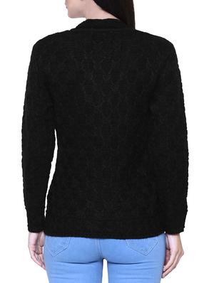 black woolen cardigan - 14544378 - Standard Image - 3