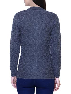 grey woolen cardigan - 14544380 - Standard Image - 3