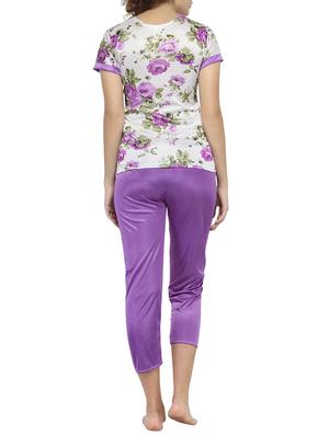 purple satin nightwear set - 14544699 - Standard Image - 3