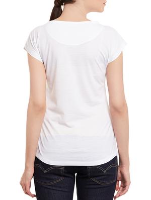 white printed tee - 14545128 - Standard Image - 3