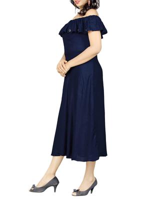 blue off shoulder dress - 14545350 - Standard Image - 3