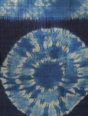 blue poly silk tie & dye dupatta - 14546438 - Standard Image - 3