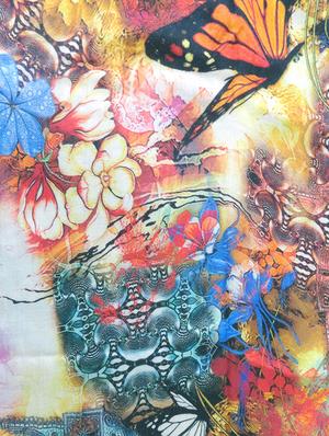Set of 2 multi colored floral stole - 14547369 - Standard Image - 6