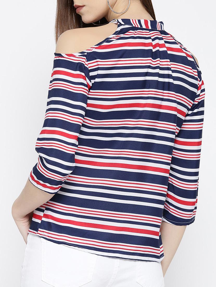 navy blue striped top - 14547773 - Zoom Image - 3