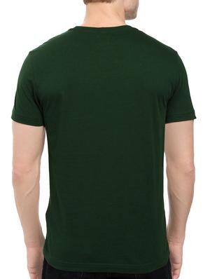 green cotton chest print tshirt - 14548083 - Standard Image - 3