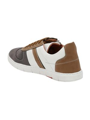 white leatherette lace up sneaker - 14548425 - Standard Image - 3