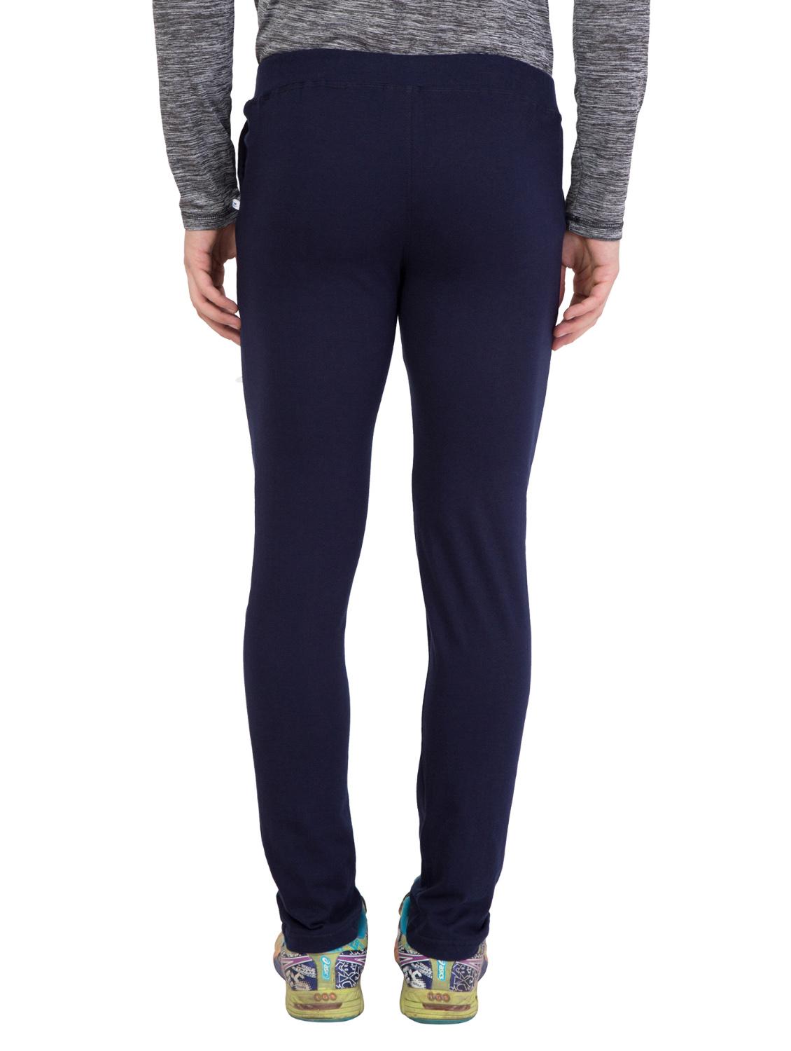 navy blue cotton full length track pant - 14549603 - Zoom Image - 3