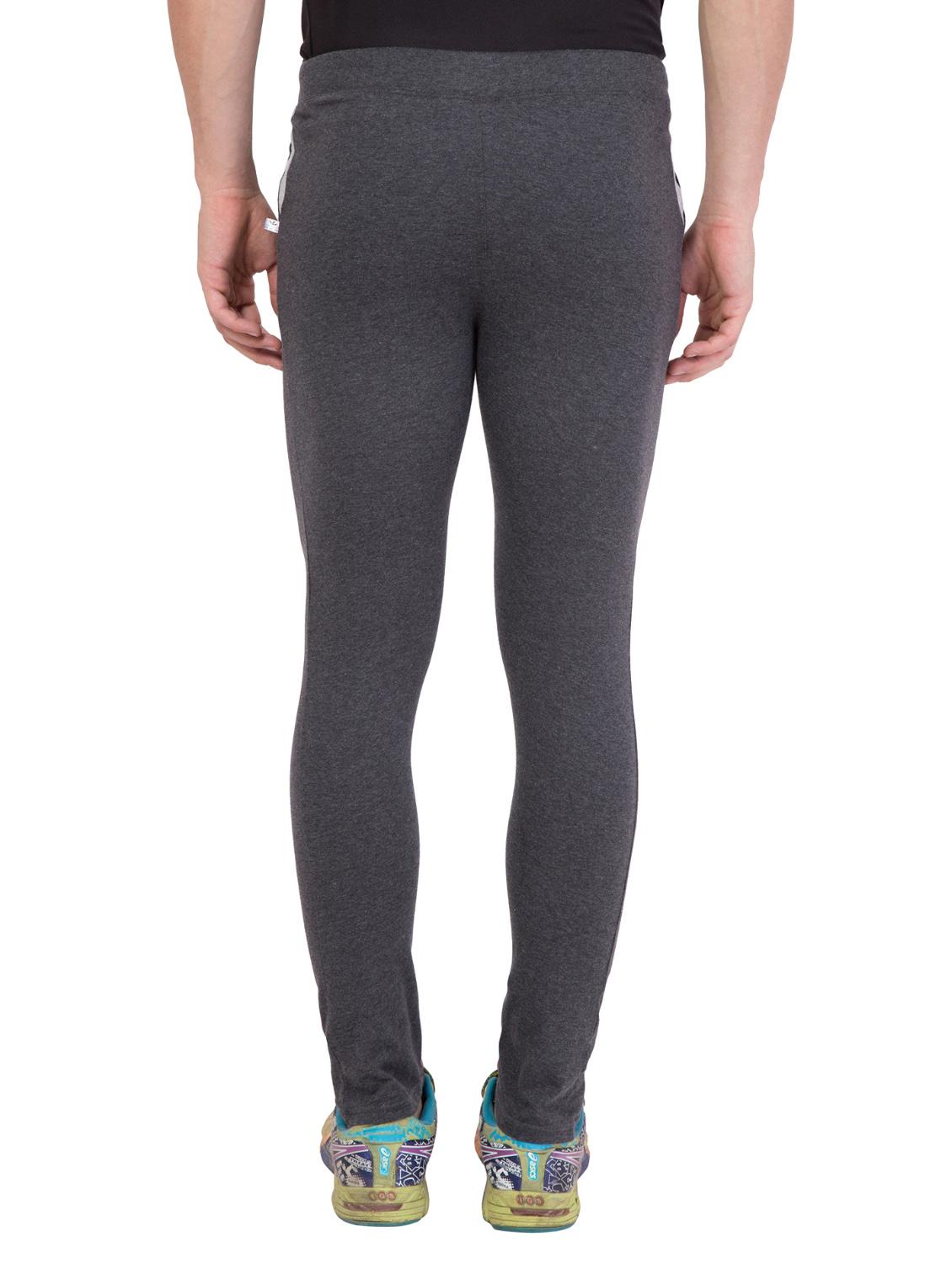 grey cotton full length track pant - 14549612 - Zoom Image - 3