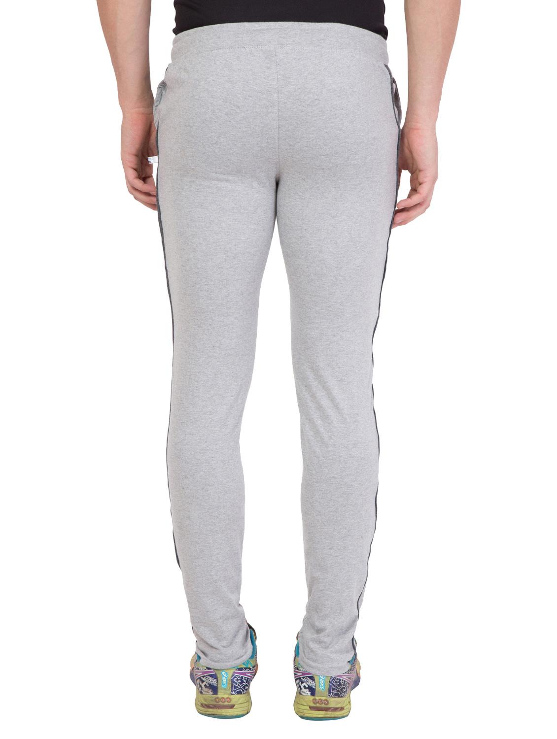 grey cotton full length track pant - 14549620 - Zoom Image - 3