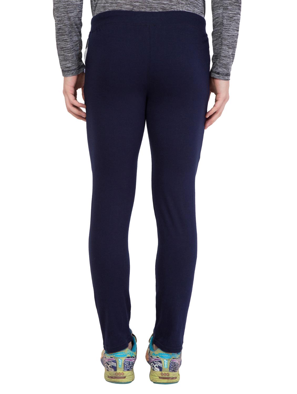 navy blue cotton full length track pant - 14549629 - Zoom Image - 3