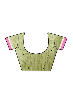 green bhagalpuri saree with blouse - 14551764 - Standard Image - 3