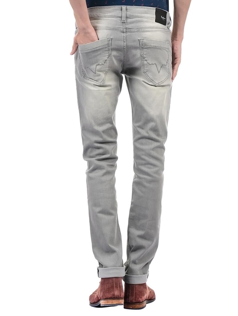 grey cotton blend washed jeans - 14552469 - Zoom Image - 3