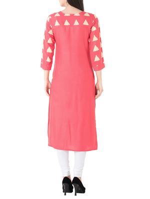 printed yoke straight kurta - 14554376 - Standard Image - 3
