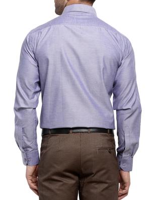 purple cotton blend formal shirt - 14555374 - Standard Image - 3
