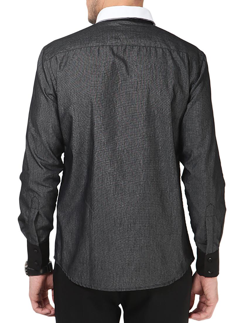 grey cotton casual shirt - 14557712 - Zoom Image - 3