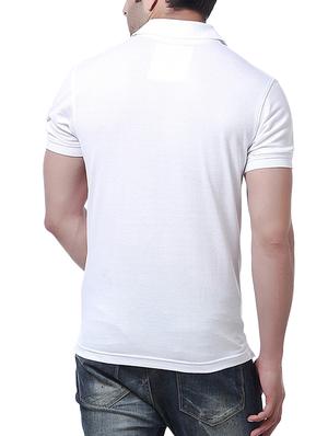 white polyester polo t-shirt - 14559817 - Standard Image - 3