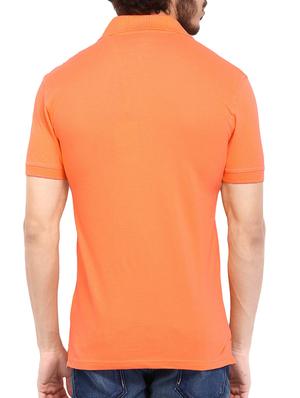 orange polyester polo t-shirt - 14559821 - Standard Image - 3