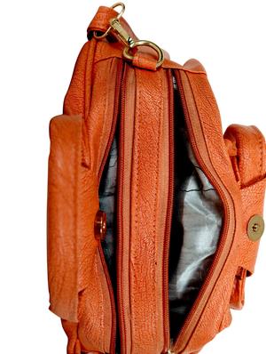 orange leatherette regular sling bag - 14559954 - Standard Image - 3