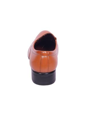 brown leatherette formal slip on - 14561836 - Standard Image - 3