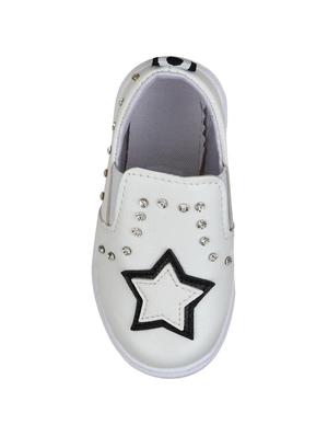 white leatherette slip on sneaker - 14564215 - Standard Image - 3