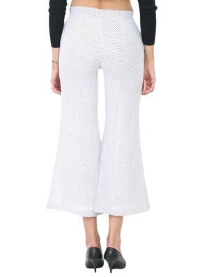 white flared flat front trouser - 14564651 - Standard Image - 3
