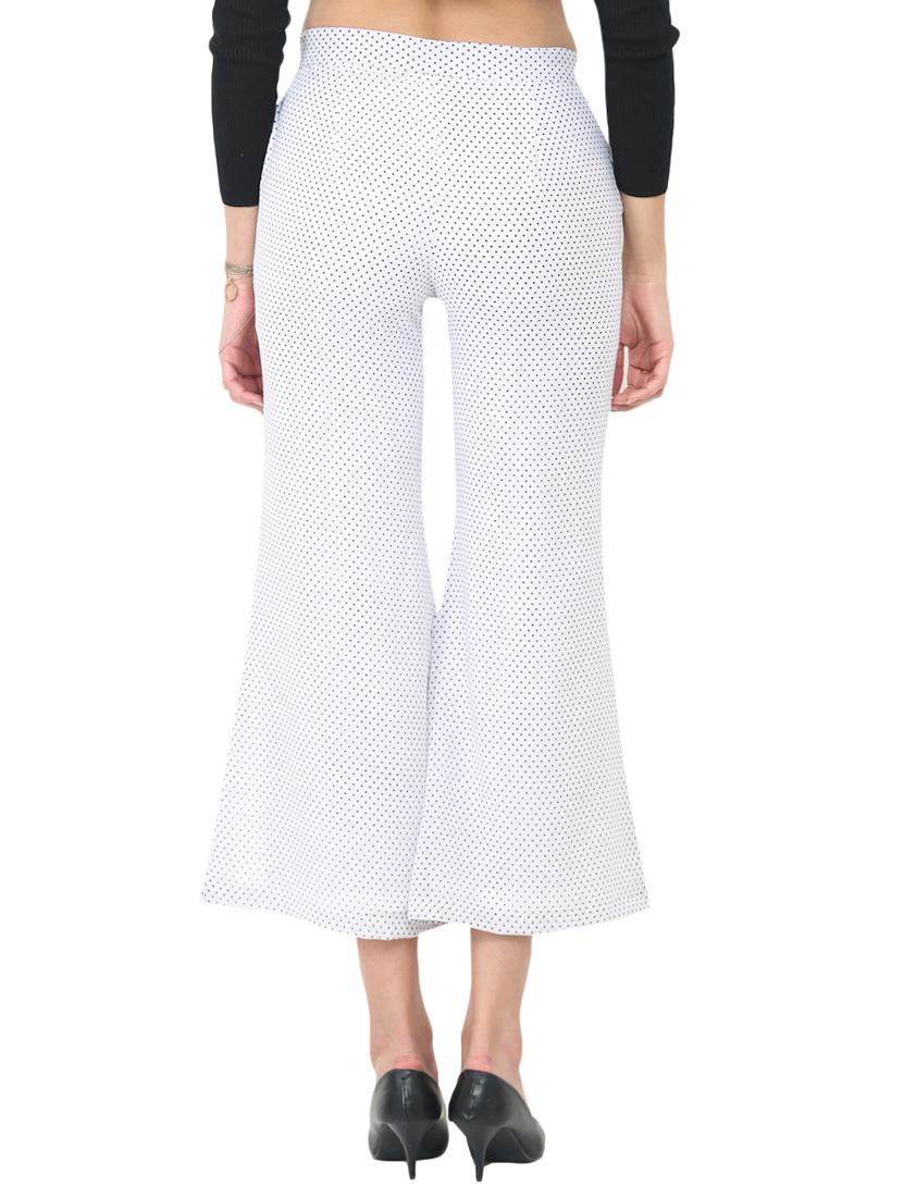 white flared flat front trouser - 14564651 - Zoom Image - 3