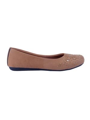 tan fabric slip on ballerina - 14567750 - Standard Image - 3