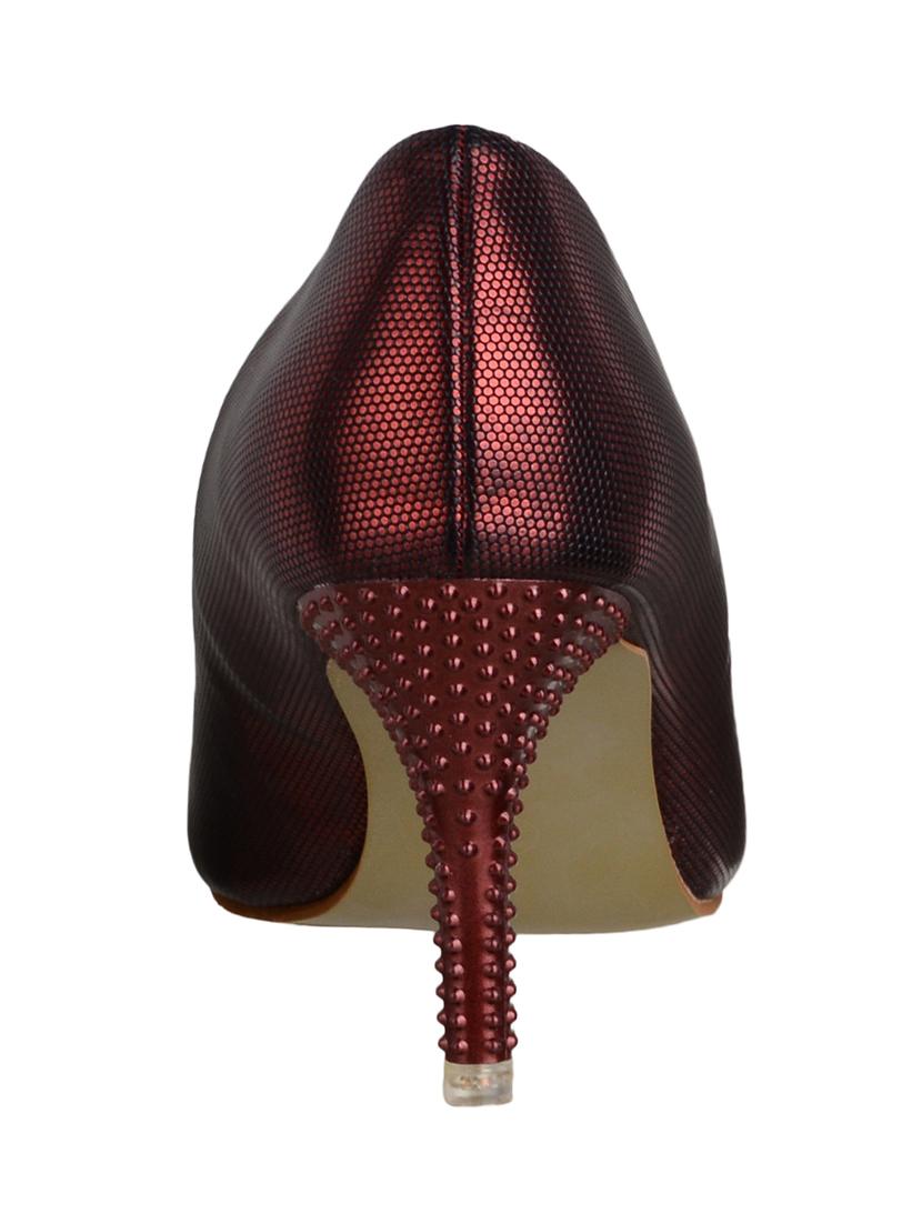 maroon fabric slip on pumps - 14573161 - Zoom Image - 3