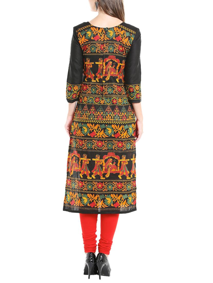 Graphic straight kurta - 14581808 - Zoom Image - 3