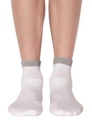 white cotton ankle length sock - 14581854 - Standard Image - 3