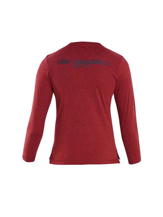 red cotton t-shirt - 14589500 - Zoom Image - 3