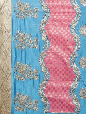 classicate from the house of the chennai silk blue saree with blouse - 14589958 - Standard Image - 3