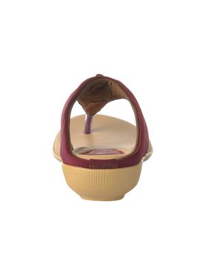 maroon toe separator slippers - 14591643 - Standard Image - 3