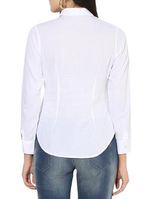 white solid shirt - 14597665 - Standard Image - 3