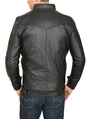 black leather biker jacket - 14598702 - Standard Image - 3