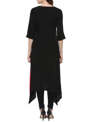 Color block asymmetric kurta - 14599334 - Standard Image - 3