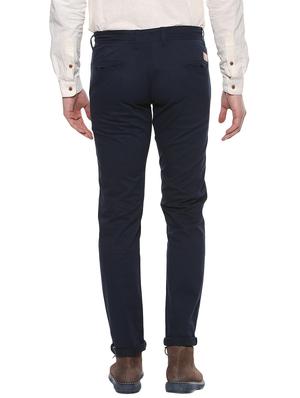 navy blue cotton chinos casual trousers - 14599807 - Standard Image - 3