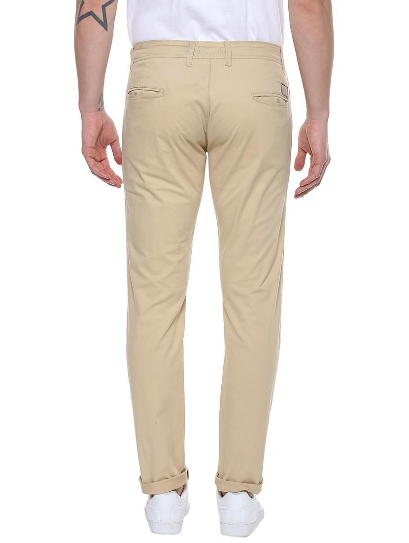 beige cotton chinos casual trousers - 14601198 - Zoom Image - 3