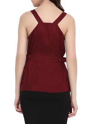 maroon embroidered top - 14601403 - Standard Image - 3