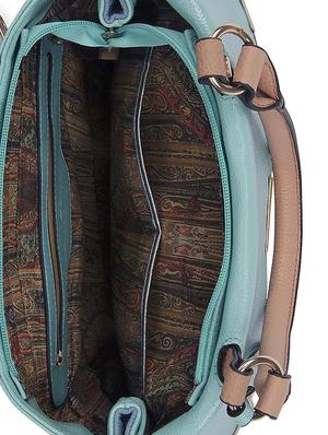 blue leatherette handbag - 14605618 - Standard Image - 3