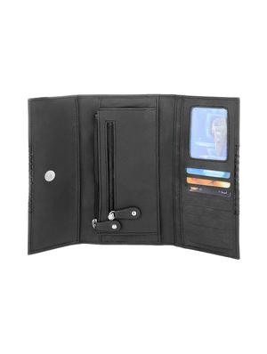 black leatherette regular clutch - 14605644 - Standard Image - 3