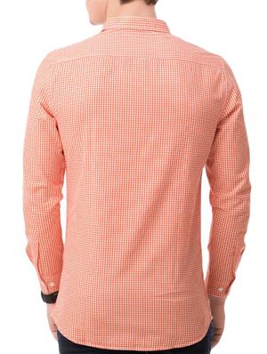 orange cotton casual shirt - 14608805 - Standard Image - 3