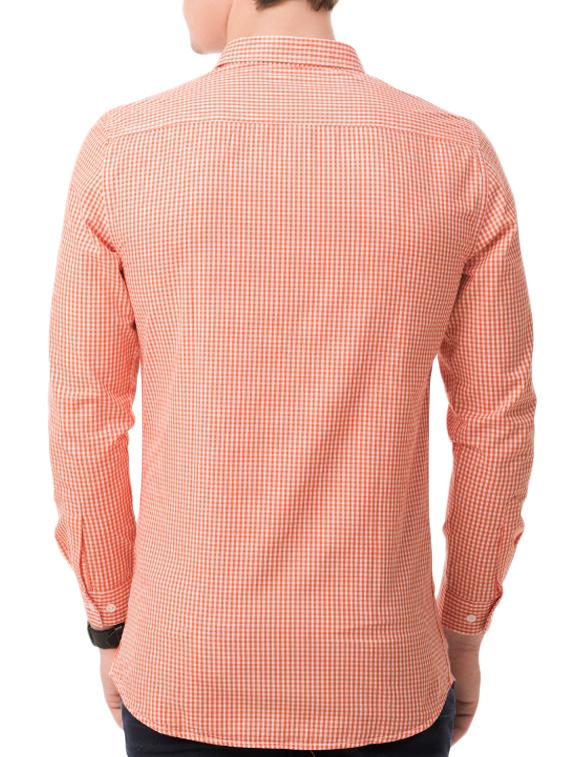 orange cotton casual shirt - 14608805 - Zoom Image - 3