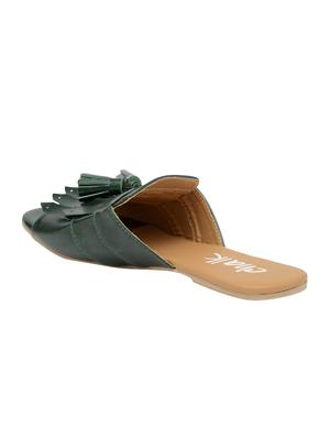 green faux leather mules sandals - 14614851 - Standard Image - 3
