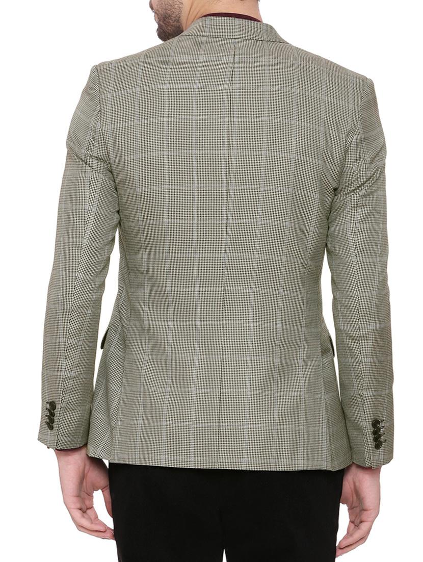 grey silk blend casual blazer - 14615303 - Zoom Image - 3