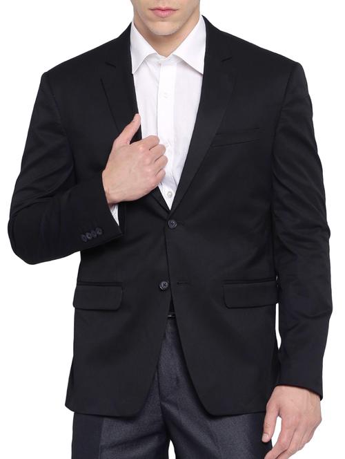 black cotton formal blazer - 14616117 - Standard Image - 1