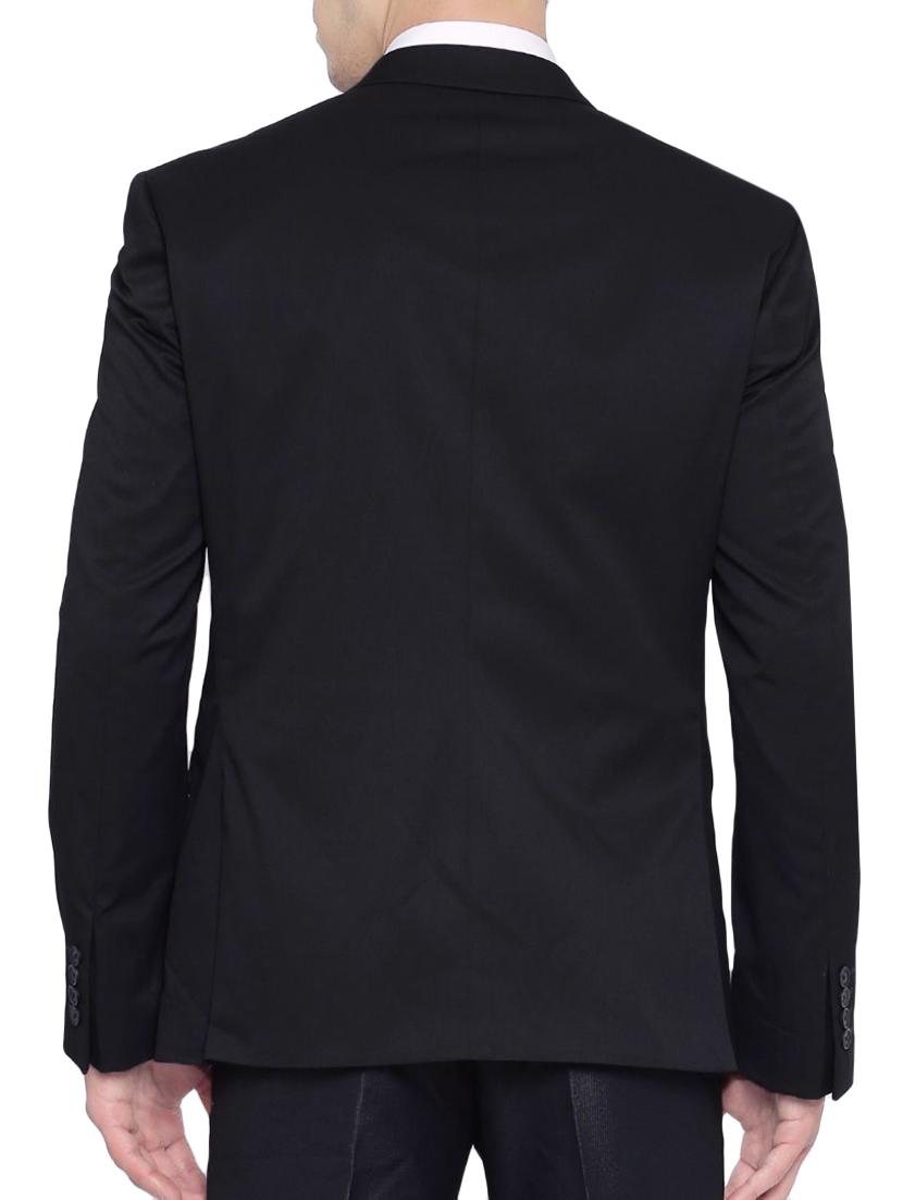 black cotton formal blazer - 14616117 - Zoom Image - 3